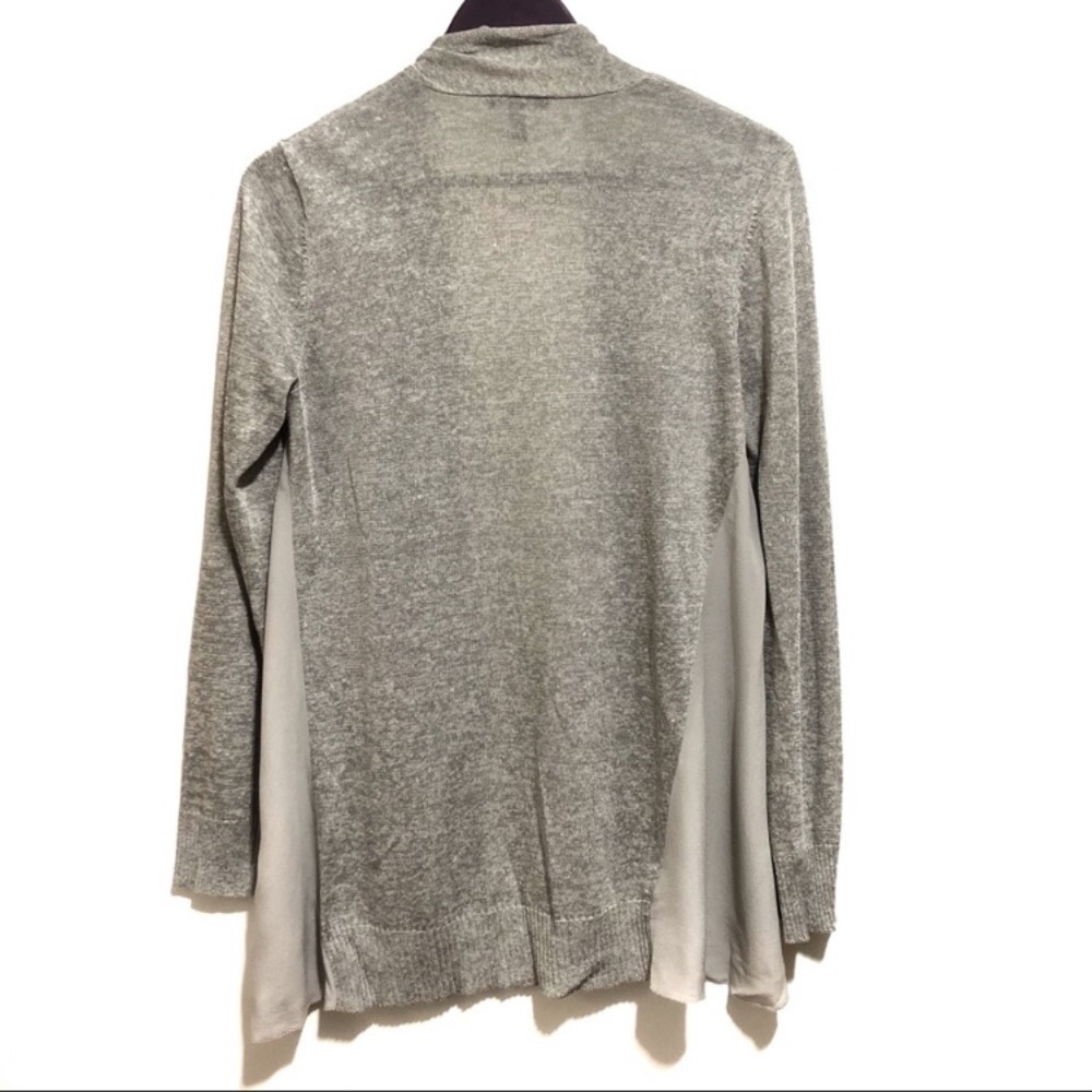 Eileen Fisher Open Linen Silk Panel Cardigan - Picture 4 of 9